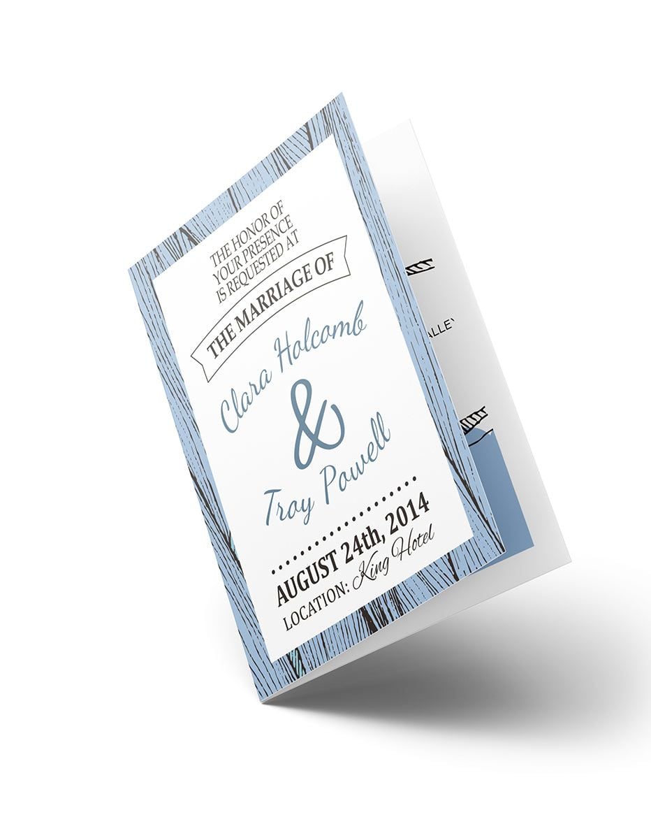 Folded Invitation Postcards