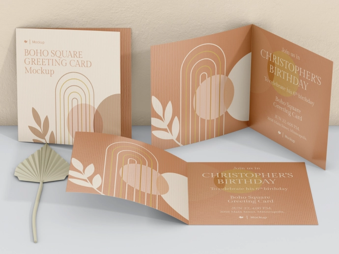 Folded Invitation Postcards